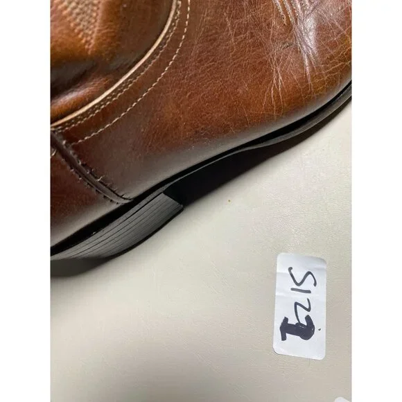 Lucchese 2000 Men Vintage Cowboys Boots Sz 10.5 D Brown Leather Western T3022R4 - Picture 12 of 16